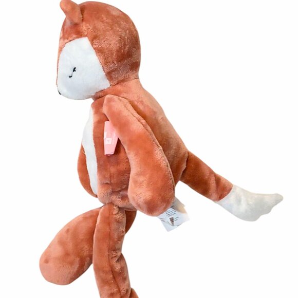 2021 Max Studio Max Kids Orange Sleeping Fox Stuffed Plush Toy 17" - Picture 3 of 6